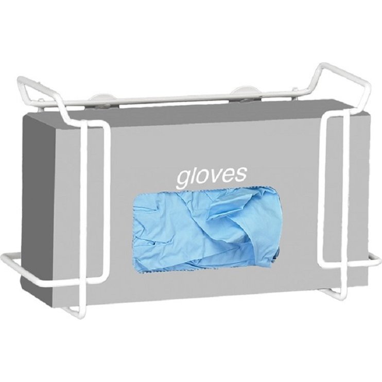 Single Wire Glove Box Dispenser, White