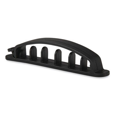 Five Channel Cable Holder, 0.75" x 3.35", Black, 3/Pack