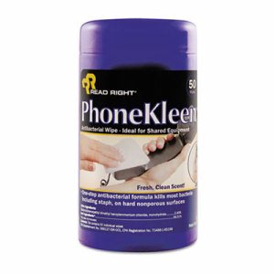 PhoneKleen Wet Wipes, Cloth, 5 x 6, 50/Tub