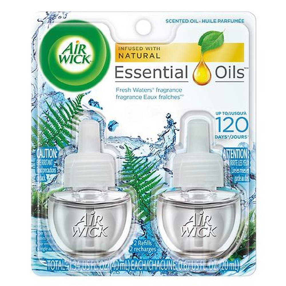 Scented Oil Refill, Fresh Waters, 0.67oz, 2/Pack, 6 Pack/Carton