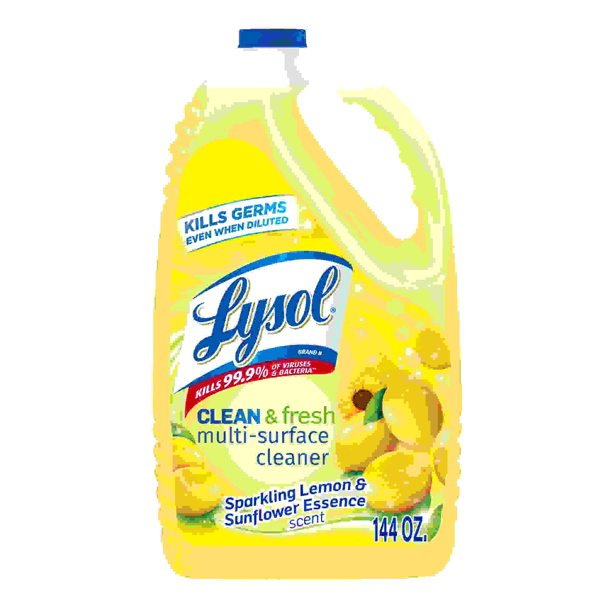 Clean & Fresh MultiSurface Cleaner, Sparkling Lemon/Sunflower,144oz Bottle,4/Case