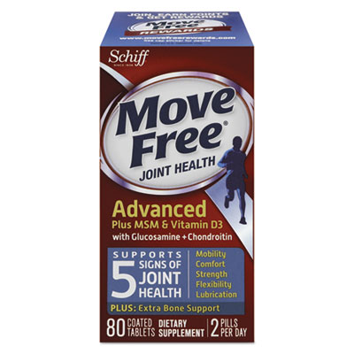 Move Free Advanced Plus MSM & Vitamin D3 Joint Health Tablet, 80 Count