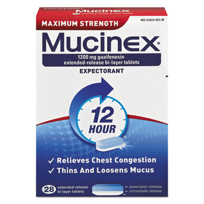 Max Strength Expectorant, 28 Tablets/Box, 24 Boxes/Case