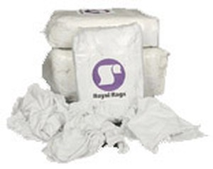 20# Poly Bag White Knit Wipers