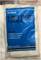 500-12 12Pk 2-N-1 Terry Towel