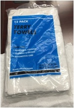 500-12 12Pk White Terry Towel