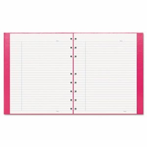 NotePro Notebook, 9 1/4 x 7 1/4, White Paper, Bright Pink Cover, 75 Ruled Sheets