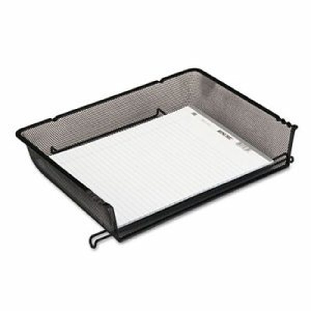 Nestable Mesh Stacking Side Load Letter Tray, Wire, Black