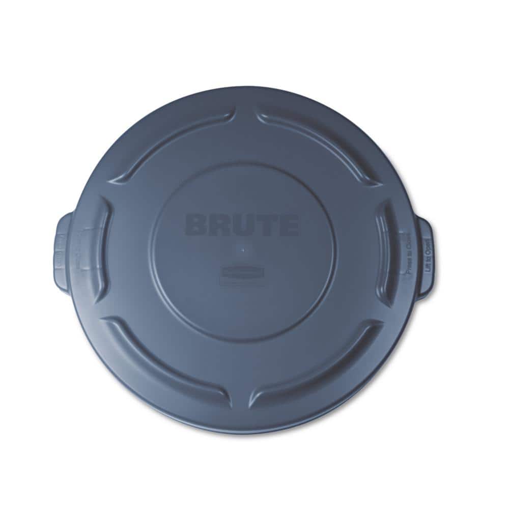 Flat Top Lid for 20-Gallon Round Brute Containers, 19 7/8" Diameter, Gray