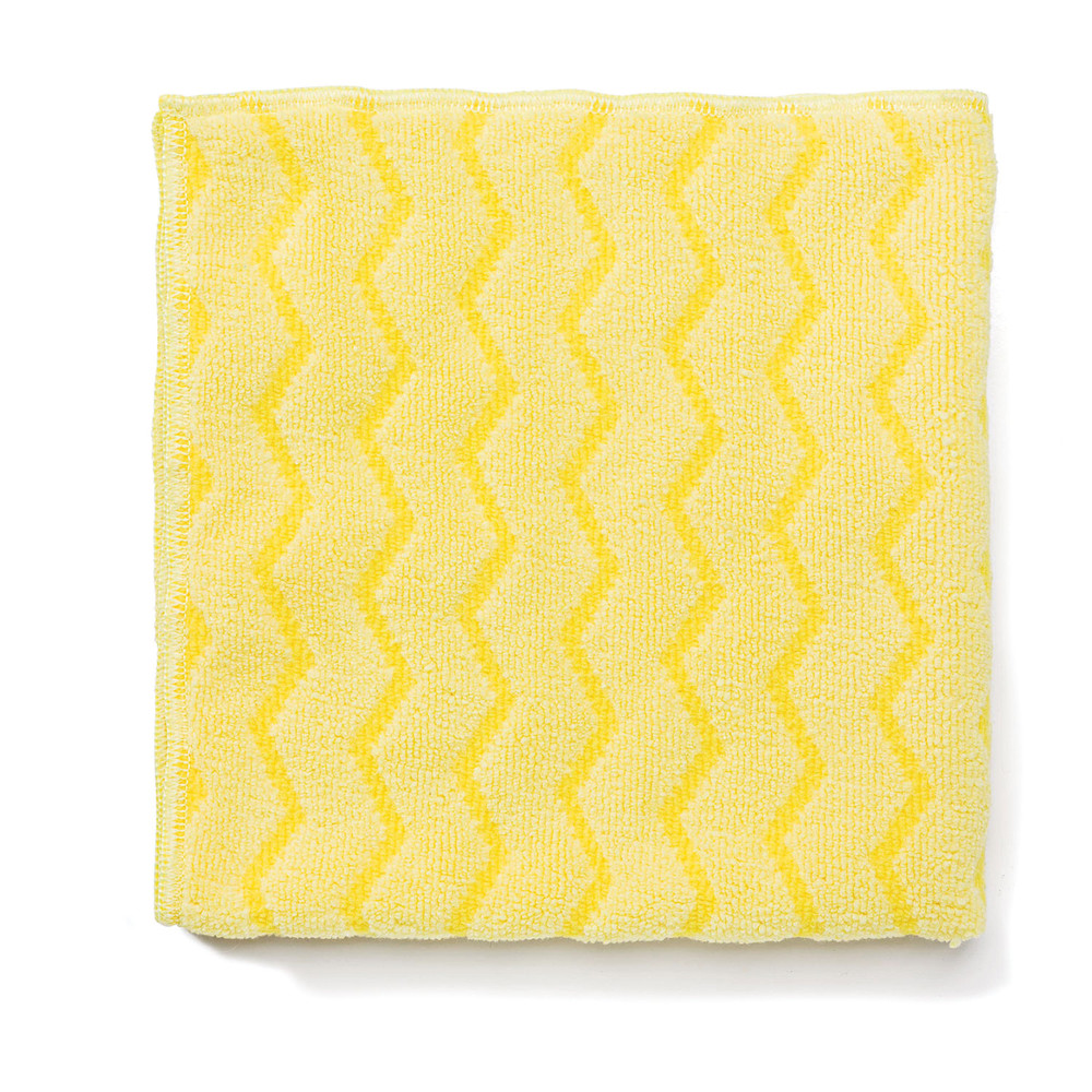 Reusable Cleaning Cloths, Microfiber, 16 x 16, Yellow, 12/Case