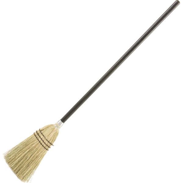 Lobby Corn-Fill Broom, 38" Handle, Brown