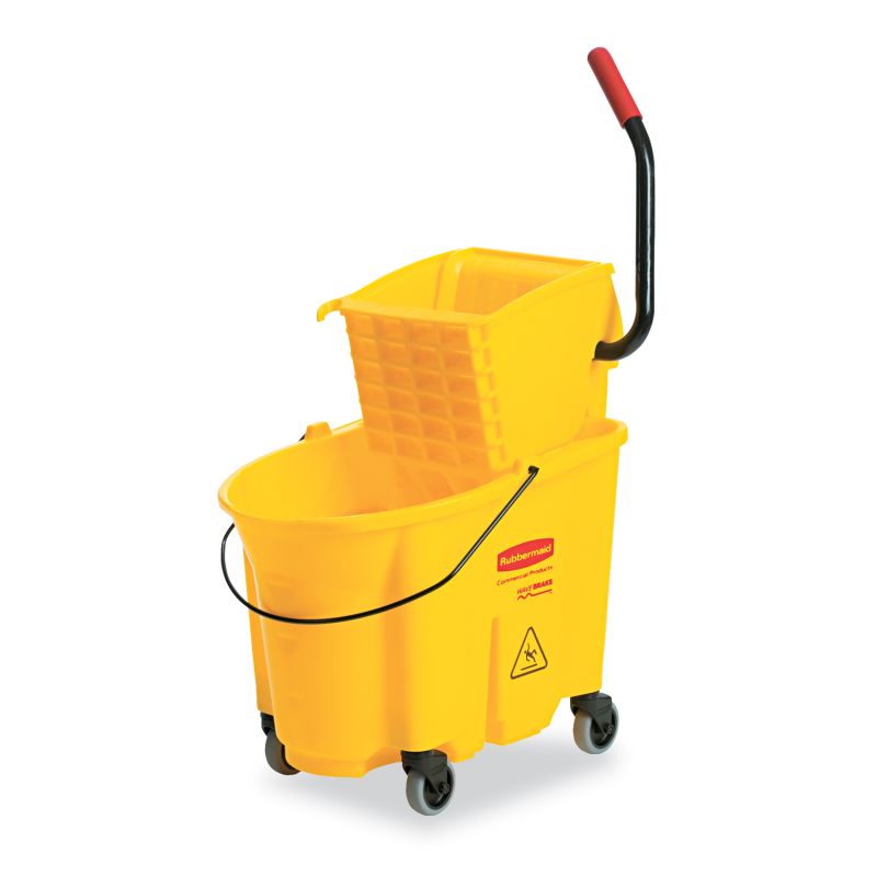 Wavebrake 26 Quart Side Press Mop Bucket & Wringer Combo, Yellow