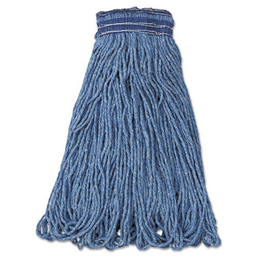 Swinger Loop Wet Mop Head, X-Large, Cotton/Synthetic, Blue, 6/Case