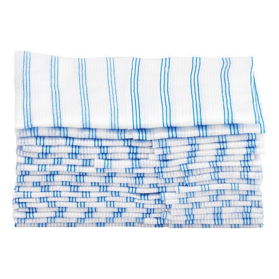 HYGEN Disposable Microfiber Cleaning Cloths, Blue/White Stripes, 12 x 12, 600/Pack