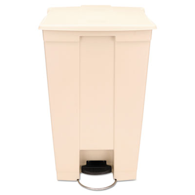Rubbermaid 23 Gallon Step-On Mobile Waste Receptacle, Beige 
