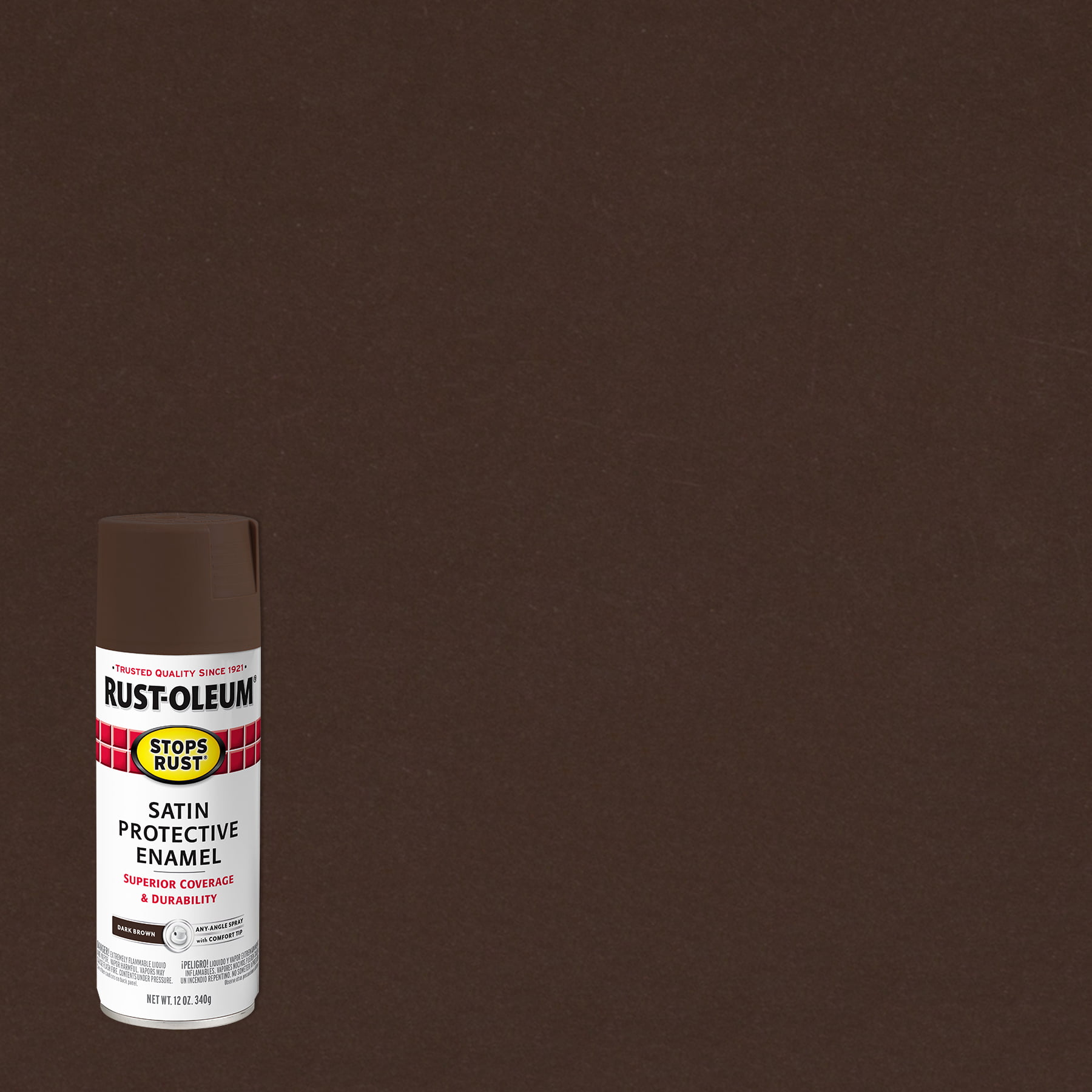 12 oz. Stops Rust® Satin Enamel Spray, Dark Brown