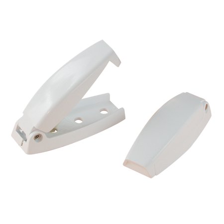 BAGGAGE DOOR CATCH - WHITE - ROUNDED