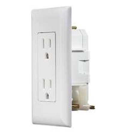 INSELF CONTAINEDIN WHITE DUAL OUTLET W/COVER-PLATE