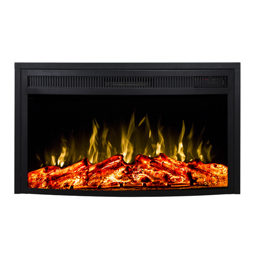 Moda Flame 26 Inch Curved Ventless Heater Electric Fireplace Insert