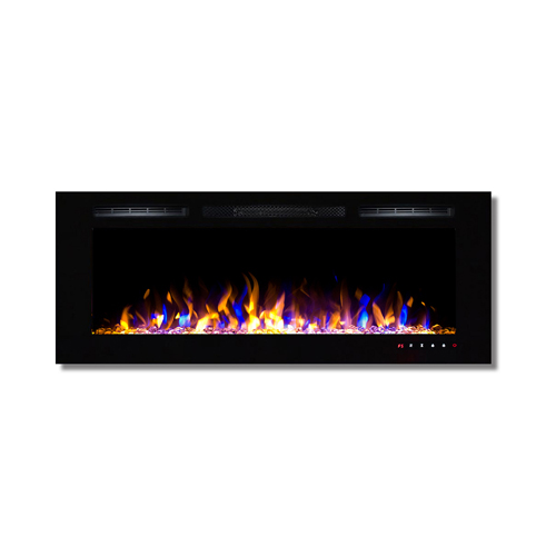 Gibson Living GL2060WS Reno 60 Inch Pebble Built-In Recessed Wall Mounted Electric Fireplace