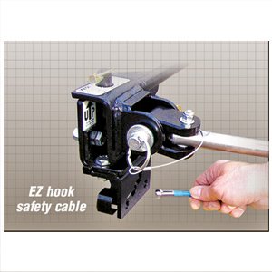 ONE REPLACEMENT EZ HOOK 64-INCH SAFETY CABLES (CABLE ONLY)