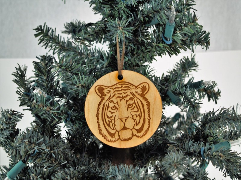 Animal Unfinished Tree Ornament - Tiger