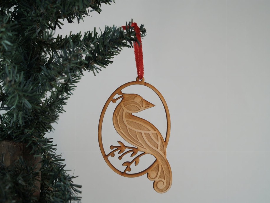 Christmas Themed Unfinished Tree Ornament - Partridge