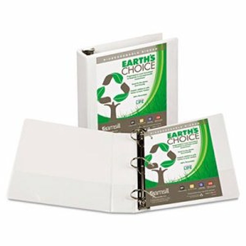 Earth's Choice Biobased D-Ring View Binder, 2" Cap, White