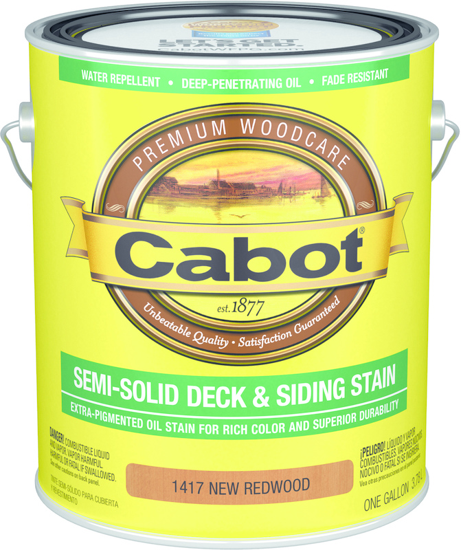 New Redwood Deck Stain, 1 Gallon,  Oil Base