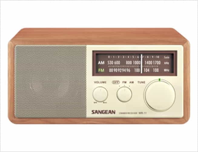 SANGEAN WR-11 AM/FM ANALOG WOODEN CABINET RADIO AC DC