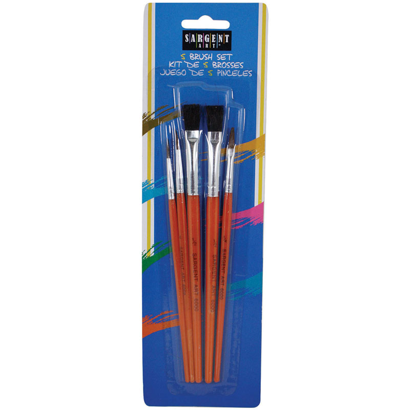 Quality Paint Brush Assortment, Pack of 5