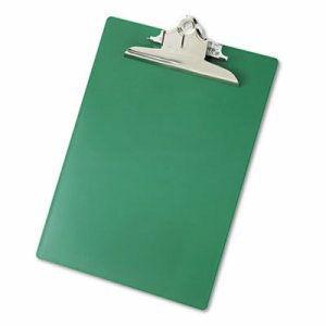 Recycled Plastic Clipboards, 1" Clip Cap, 8 1/2 x 12 Sheets, Green