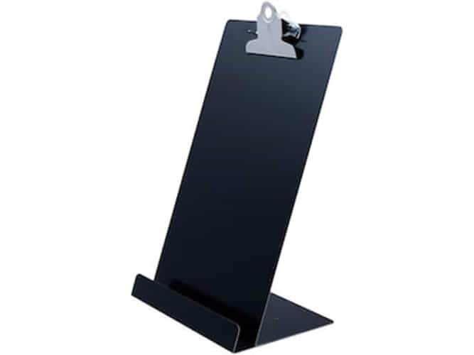Free Standing Clipboard and Tablet Stand, 1" Clip Capacity, Holds 6.5 x 11, Black