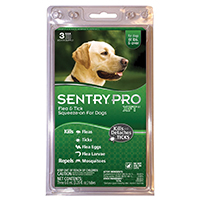 Sentry Pro XFT 61 Flea and Tick Squeeze-On, 3 Count, Liquid, Clear