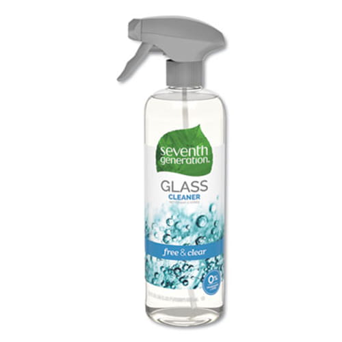 Natural Glass and Surface Cleaner, Free and Clear/Unscented, 23 oz, 8/Carton