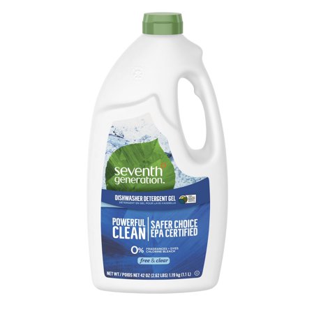 Natural Automatic Dishwasher Gel, Free and Clear/Unscented, 42 oz Bottle, 6/Carton
