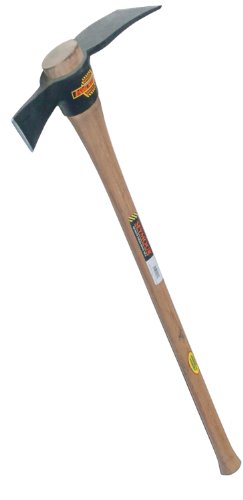 SEYMOUR CUTTER MATTOCK, 5 LBS. WITH #6 EYE AND 36 IN. HICKORY HANDLE