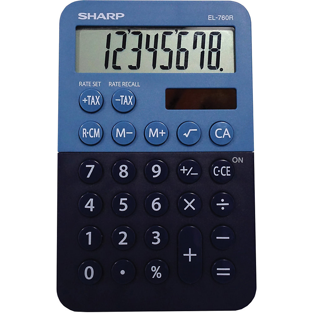EL-760RBBL Handheld Calculator, 8-Digit LCD