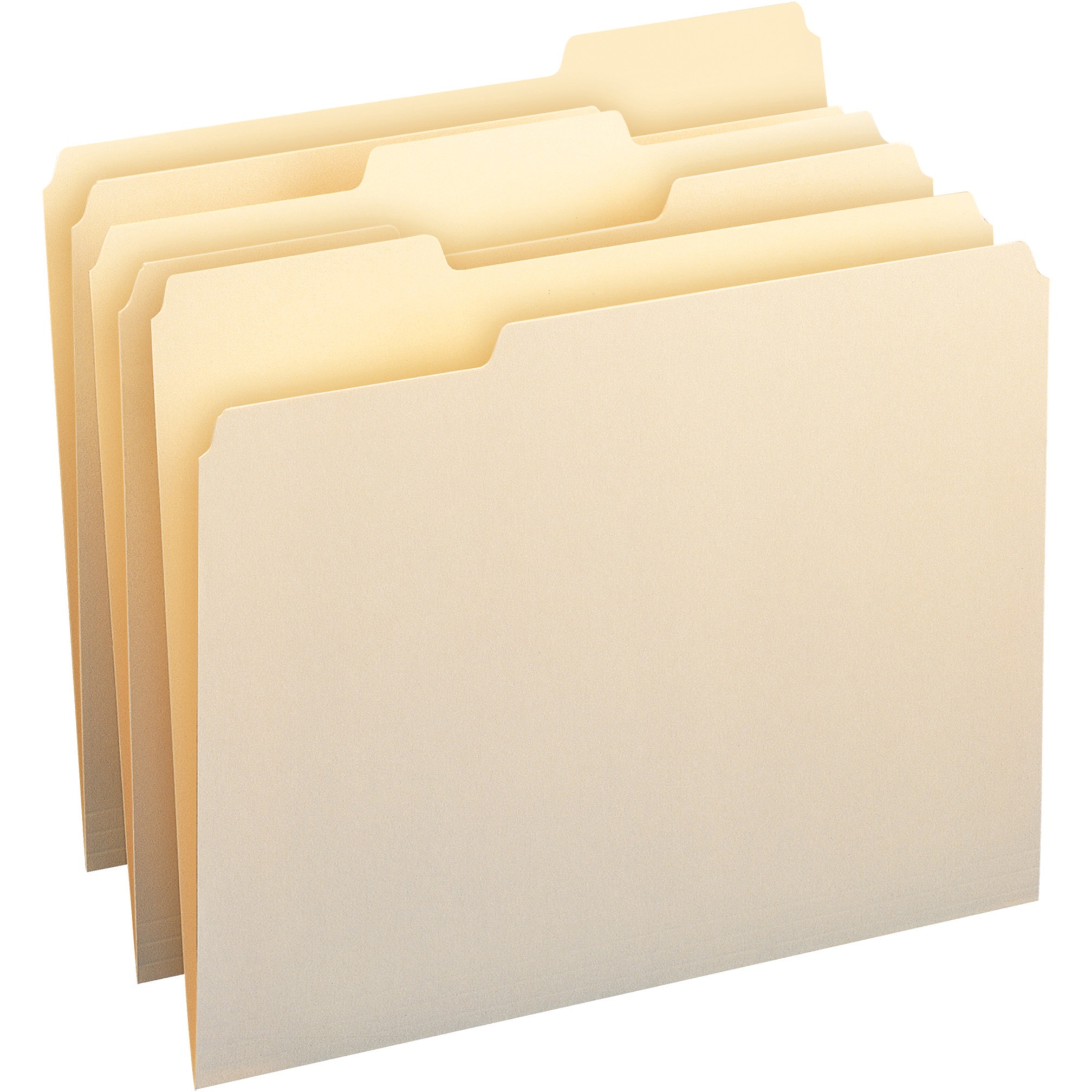 File Folders, 1/3-Cut Tab, Letter, Manila, Box of 100