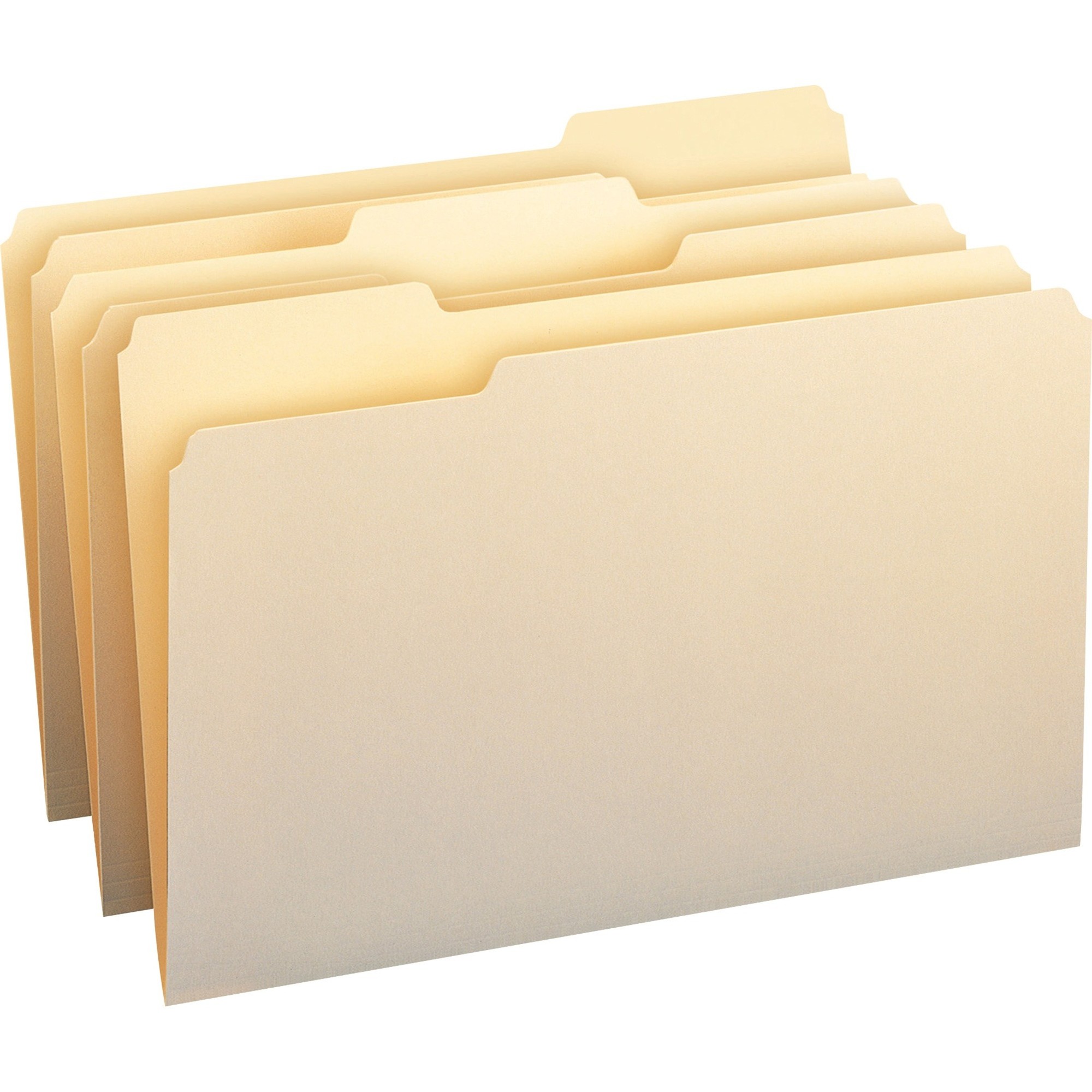 100% Recycled File Folders, 1/3 Cut, One-Ply Top Tab, Legal, Manila, 100/Box