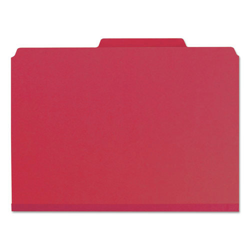 Recycled Folders, One Inch Expansion, 1/3 Top Tab, Letter, Bright Red, 25/Box