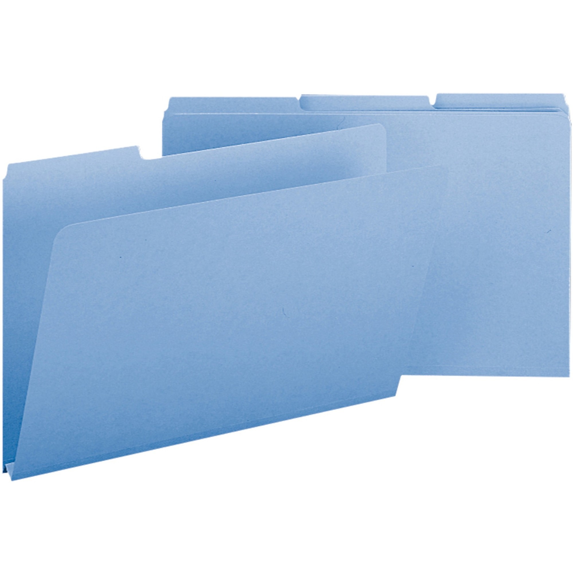 Recycled Folders, One Inch Expansion, 1/3 Cut Top Tab, Legal, Blue, 25/Box