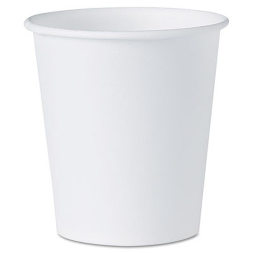 White Paper Water Cups, 3oz, 100/Pack