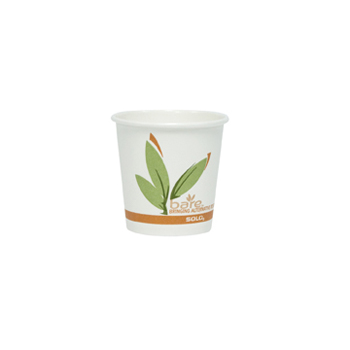 Bare by Solo Eco-Forward Recycled Content PCF Paper Hot Cups, 4 oz, 1,000/Carton