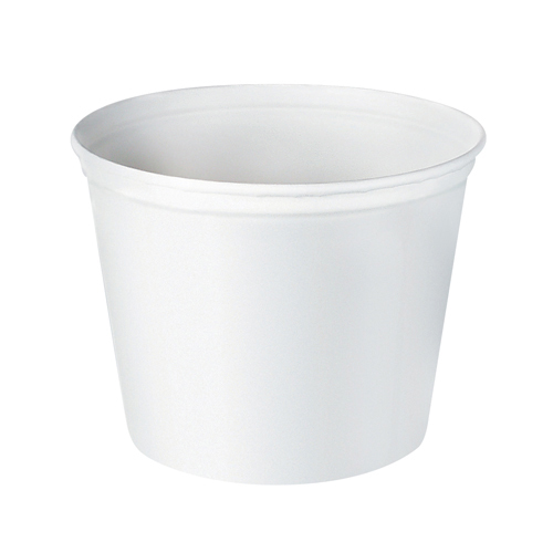 Double Wrapped Paper Bucket, Unwaxed, White, 83oz, 100/Case