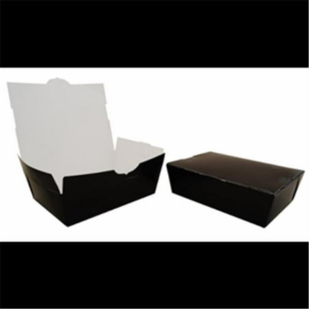 ChampPak Carryout Boxes, 7.75 x 5.5 x 2.5, Black, Paper, 200/Carton