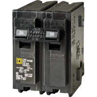 HomeLine HOM230C Miniature Standard Circuit Breaker, 120/240 V, 30 A, 2 P, 10 kA