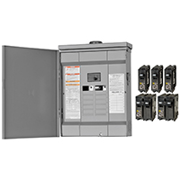 Square D HOM1224M125PRBVP Convertible Mains(Breaker) Value Pack Load Center, 120/240 VAC, 125 A, 1 Phases, 12 Spaces