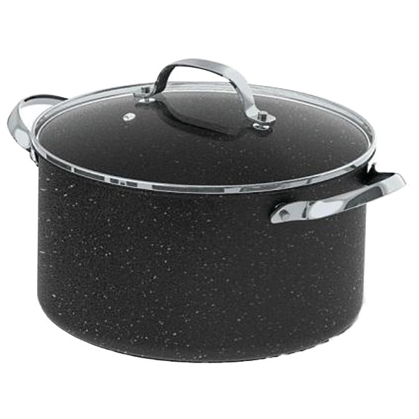 THE ROCK by Starfrit 060317-002-0000 THE ROCK by Starfrit 6-Quart Stockpot/Casserole with Glass Lid & Stainless Steel Ha