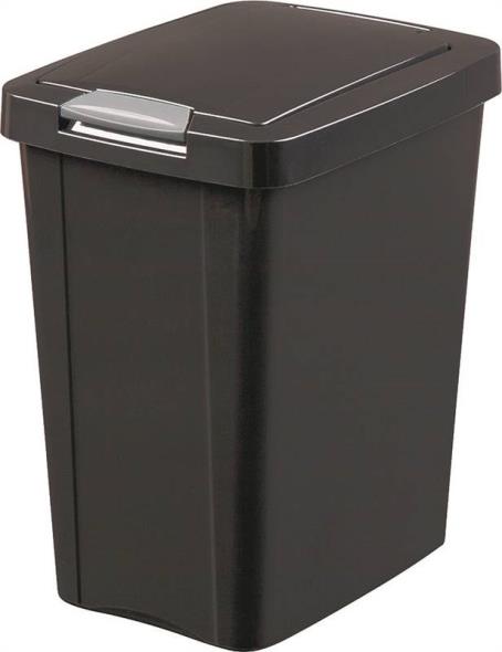 Sterilite Touch Top 1043 Wastebasket, 7.5 gal 14-1/2 in L x 11-1/4 in W x 17-3/4 in D, Polished